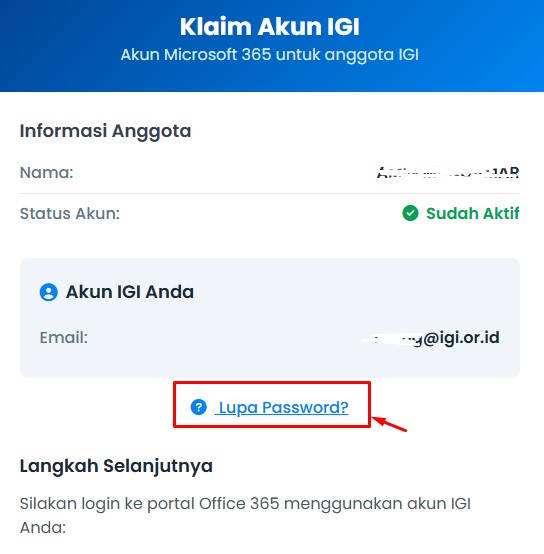 Link Lupa Password